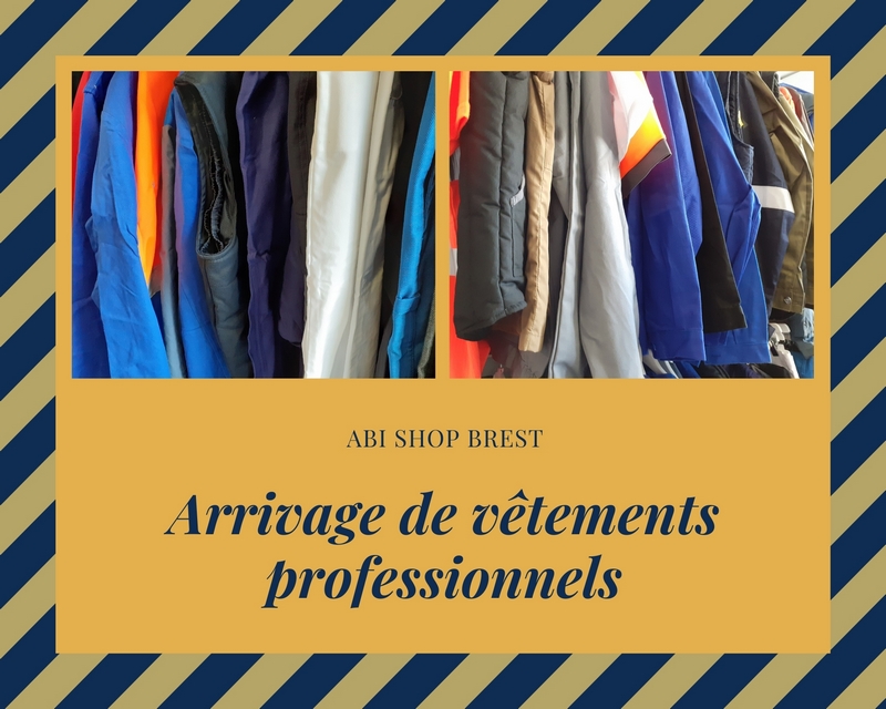 Arrivage de vêtements professionnels.