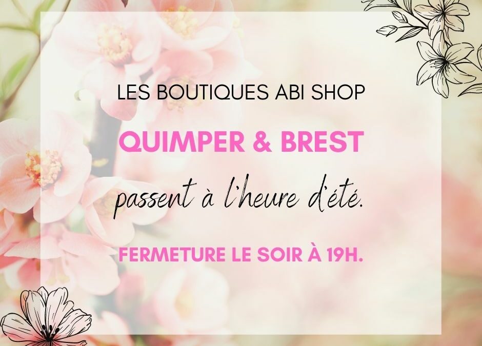 Quimper & Brest : horaires d’été
