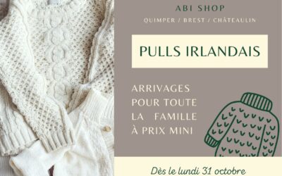 Arrivages de pulls irlandais.